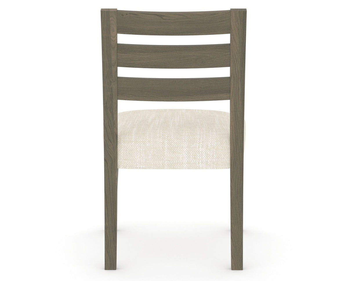 Canadel Upholstered Dining Chair 5039 in FT InsideOut® and 08 Shadow, back view