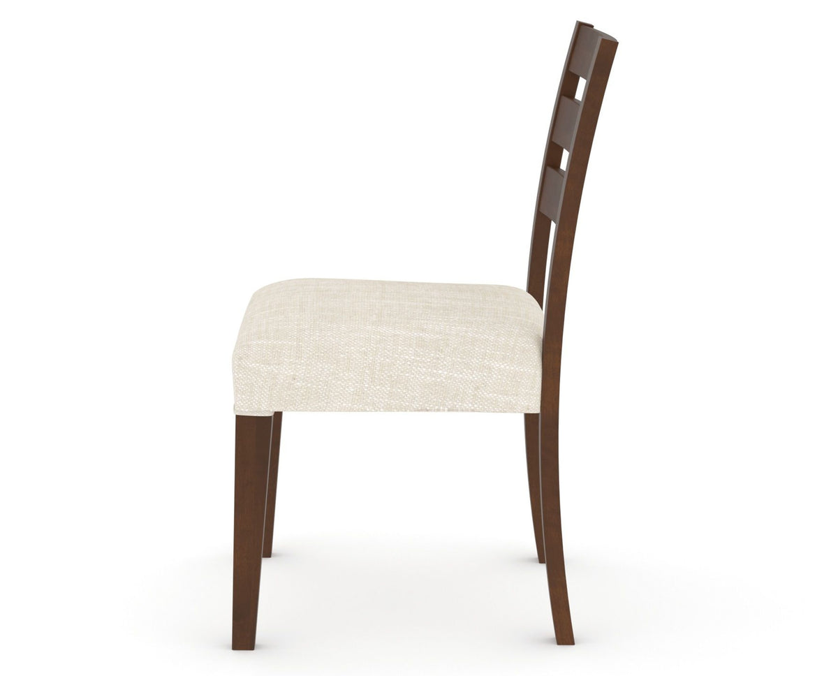 Canadel Upholstered Dining Chair 5039 in FT InsideOut® and 19 Cognac Washed, side view