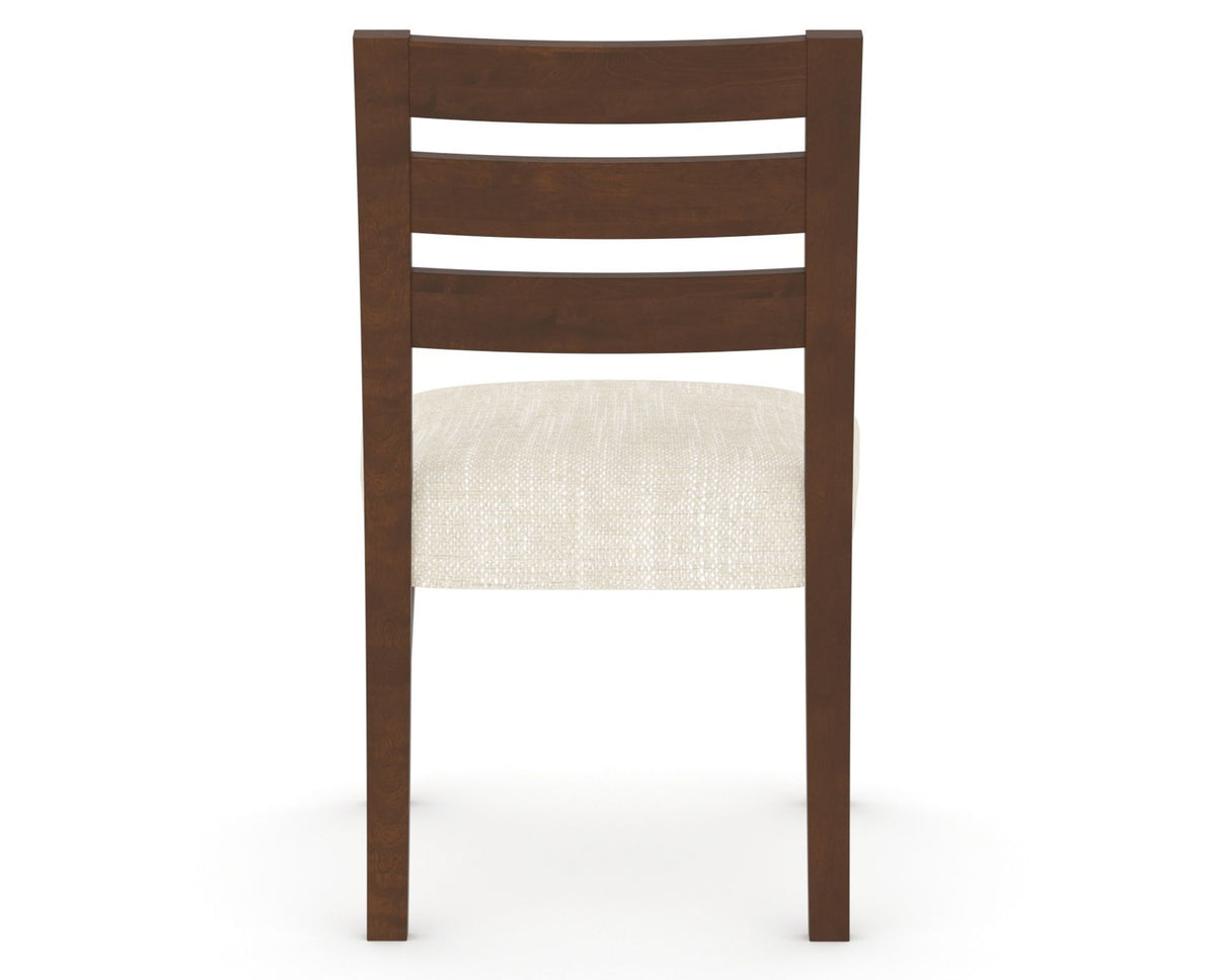 Canadel Upholstered Dining Chair 5039 in FT InsideOut® and 19 Cognac Washed, back view