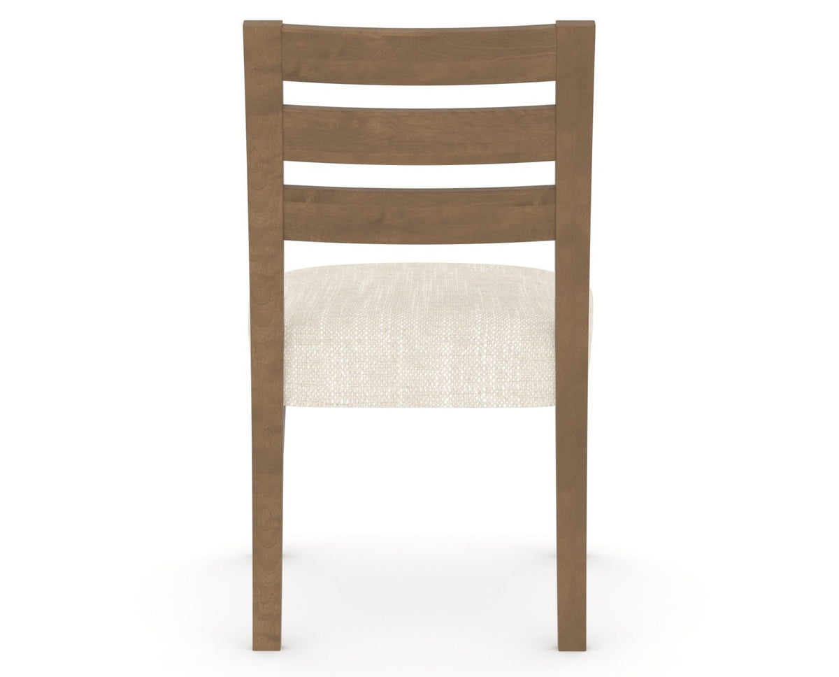 Canadel Upholstered Dining Chair 5039 in FT InsideOut® and 25 Pecan Washed, back view