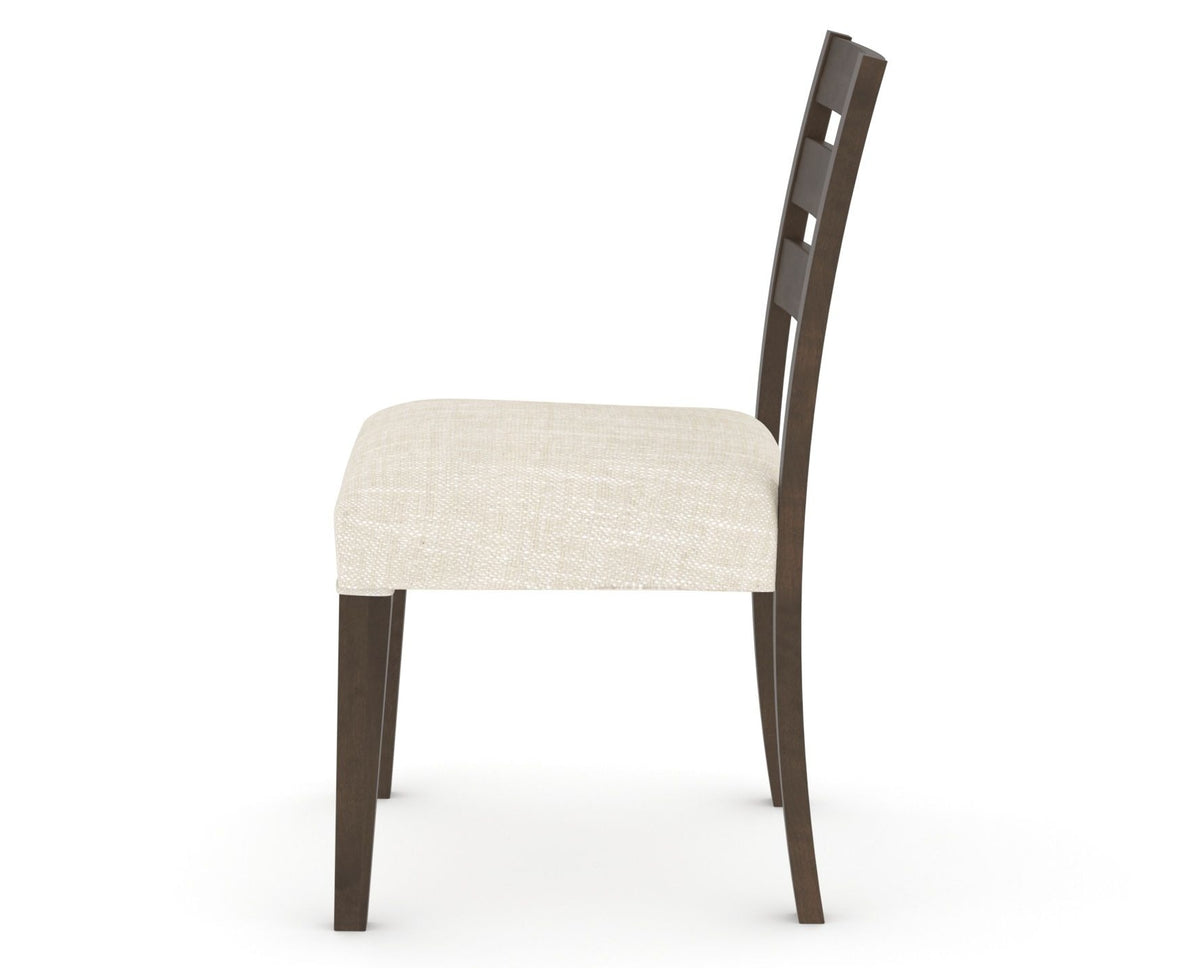Canadel Upholstered Dining Chair 5039 in FT InsideOut® and 29 Hazelnut Washed, side view