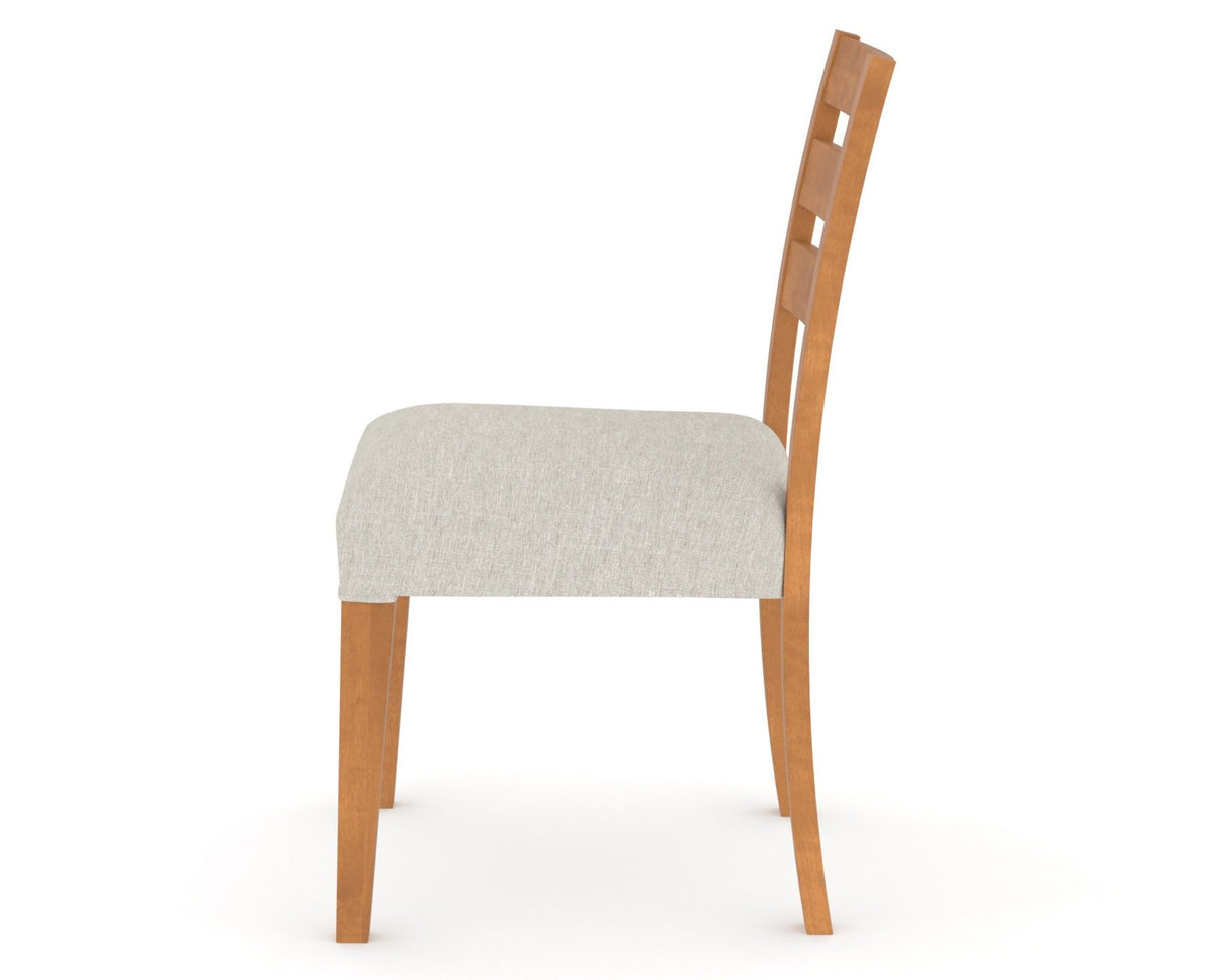 Canadel Upholstered Dining Chair 5039 in Honey Washed, side view