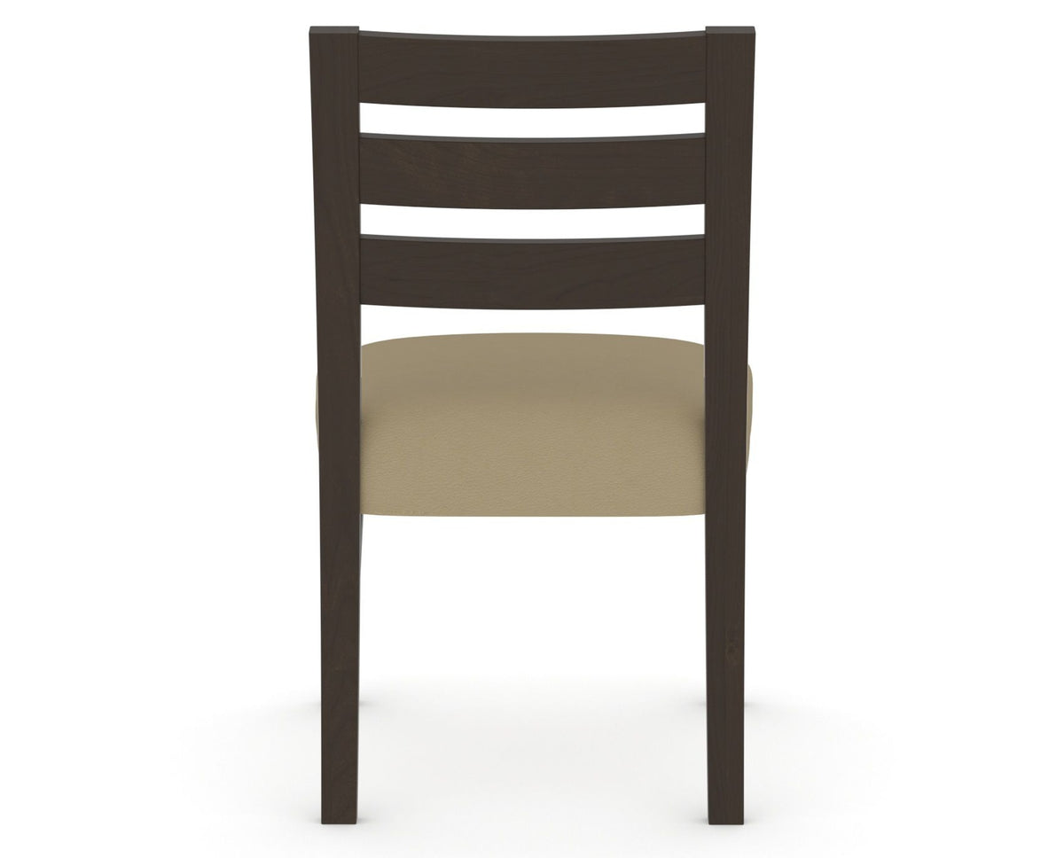 Canadel Upholstered Dining Chair 5039 in XY Faux Leather and 59 Davy's Grey, back view