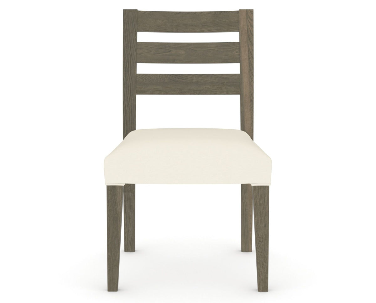 Canadel Upholstered Dining Chair 5039 in YJ Faux Leather and 08 Shadow, front view