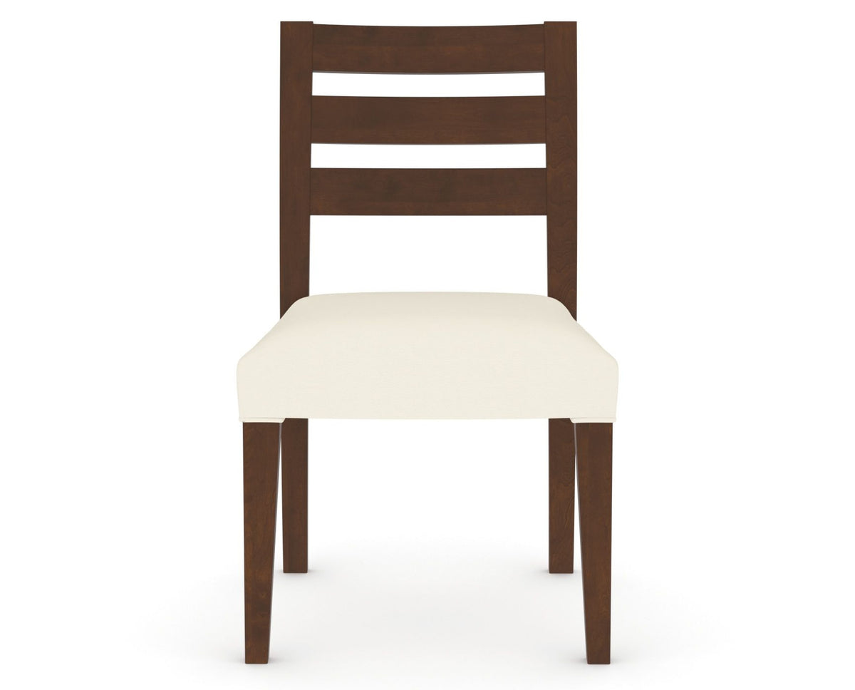 Canadel Upholstered Dining Chair 5039 in YJ Faux Leather and 19 Cognac Washed, front view