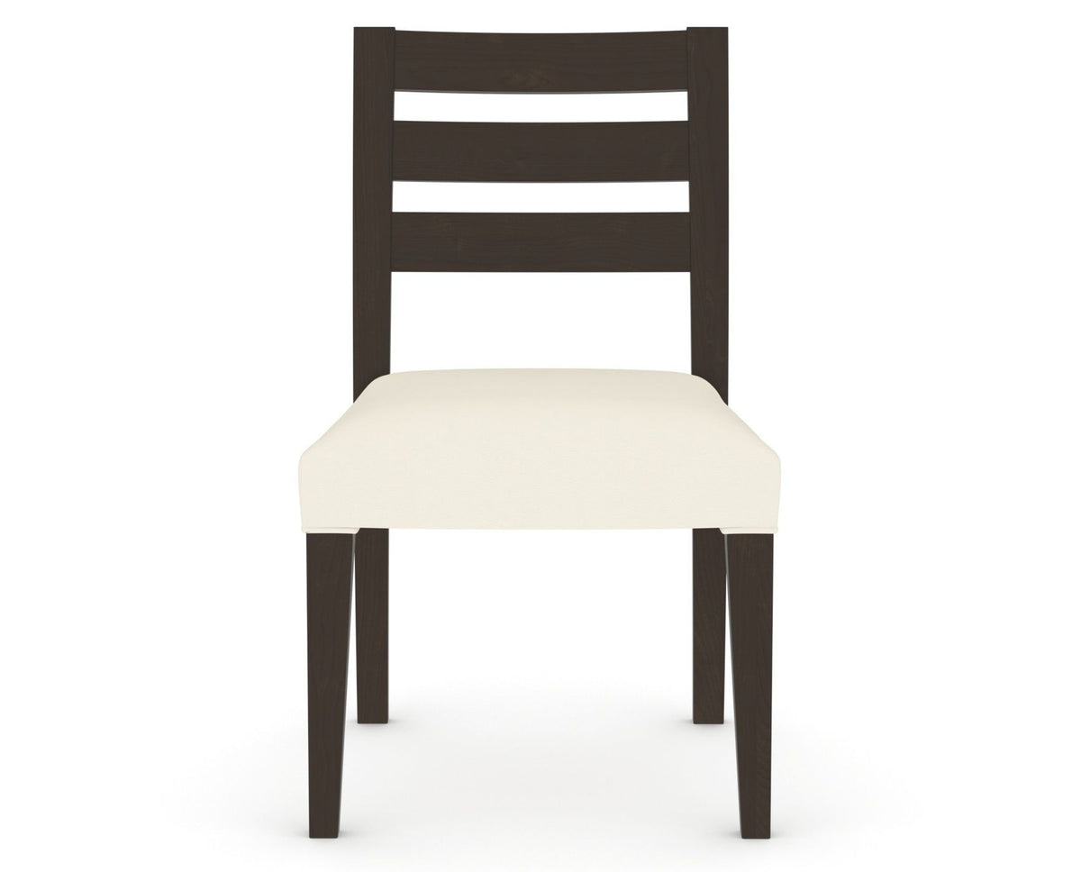 Canadel Upholstered Dining Chair 5039 in YJ Faux Leather and 59 Davy's Grey, front view