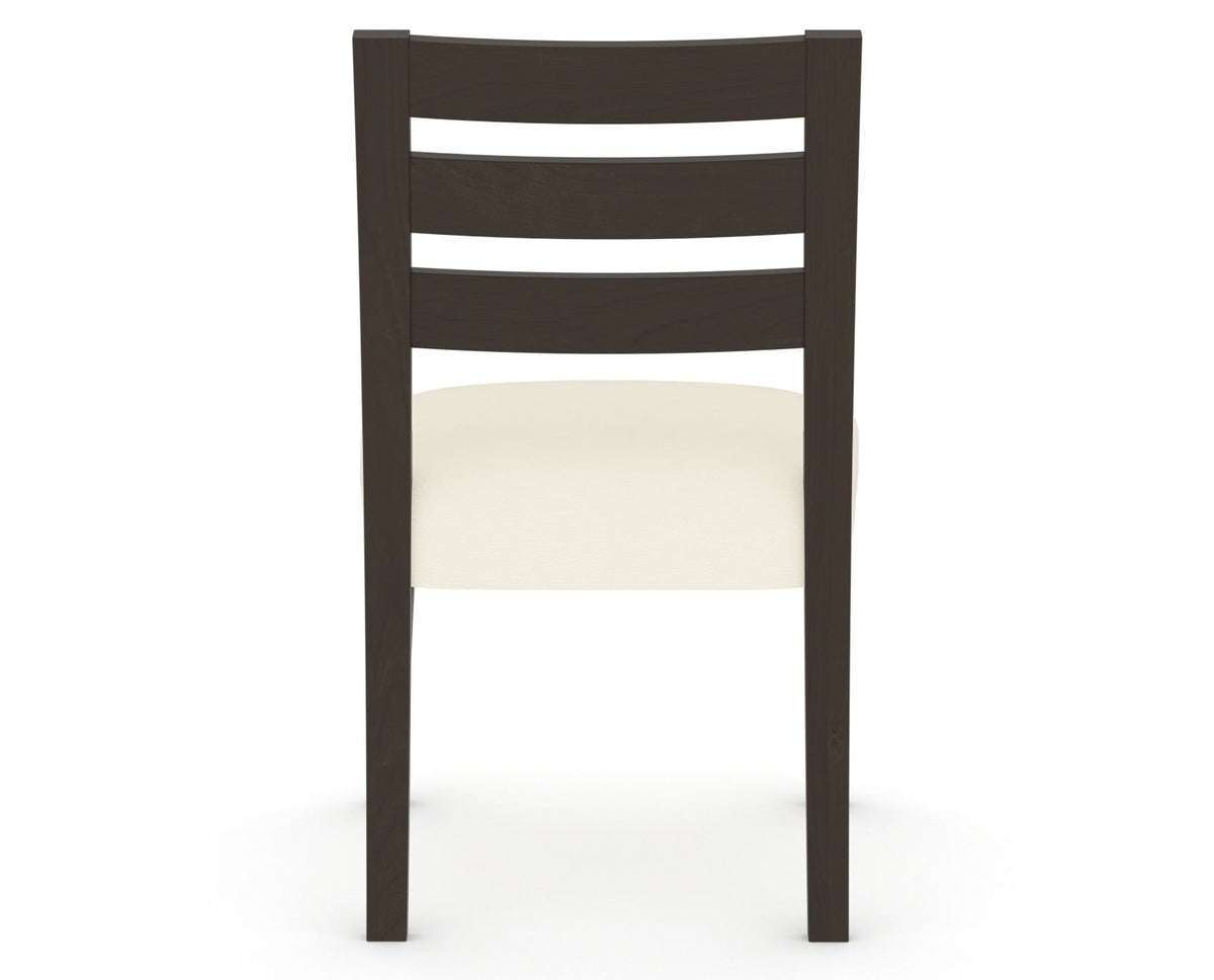 Canadel Upholstered Dining Chair 5039 in YJ Faux Leather and 59 Davy's Grey, back view