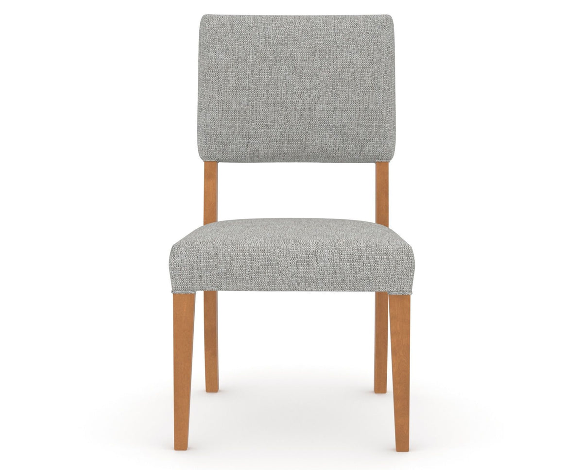 Canadel Upholstered Dining Chair 5051 in 7C Fabric and 01 Honey Washed, front view