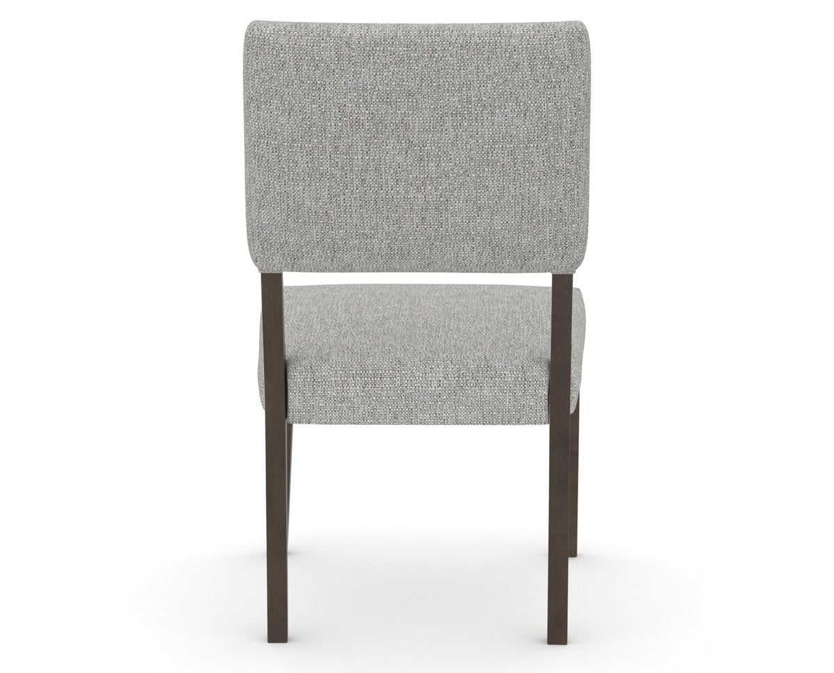 Canadel Upholstered Dining Chair 5051 in 7C Fabric and 29 Hazelnut Washed, back view