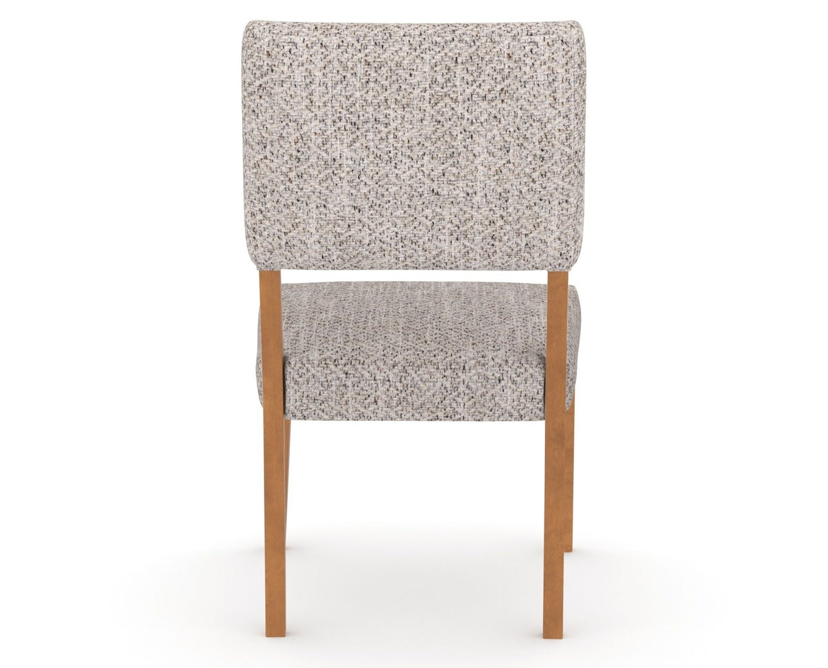 Canadel Upholstered Dining Chair 5051 in FP Crypton® and 01 Honey Washed, back view