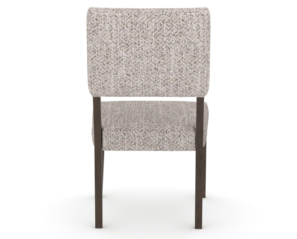 Canadel Upholstered Dining Chair 5051 in FP Crypton® and 29 Hazelnut Washed, back view