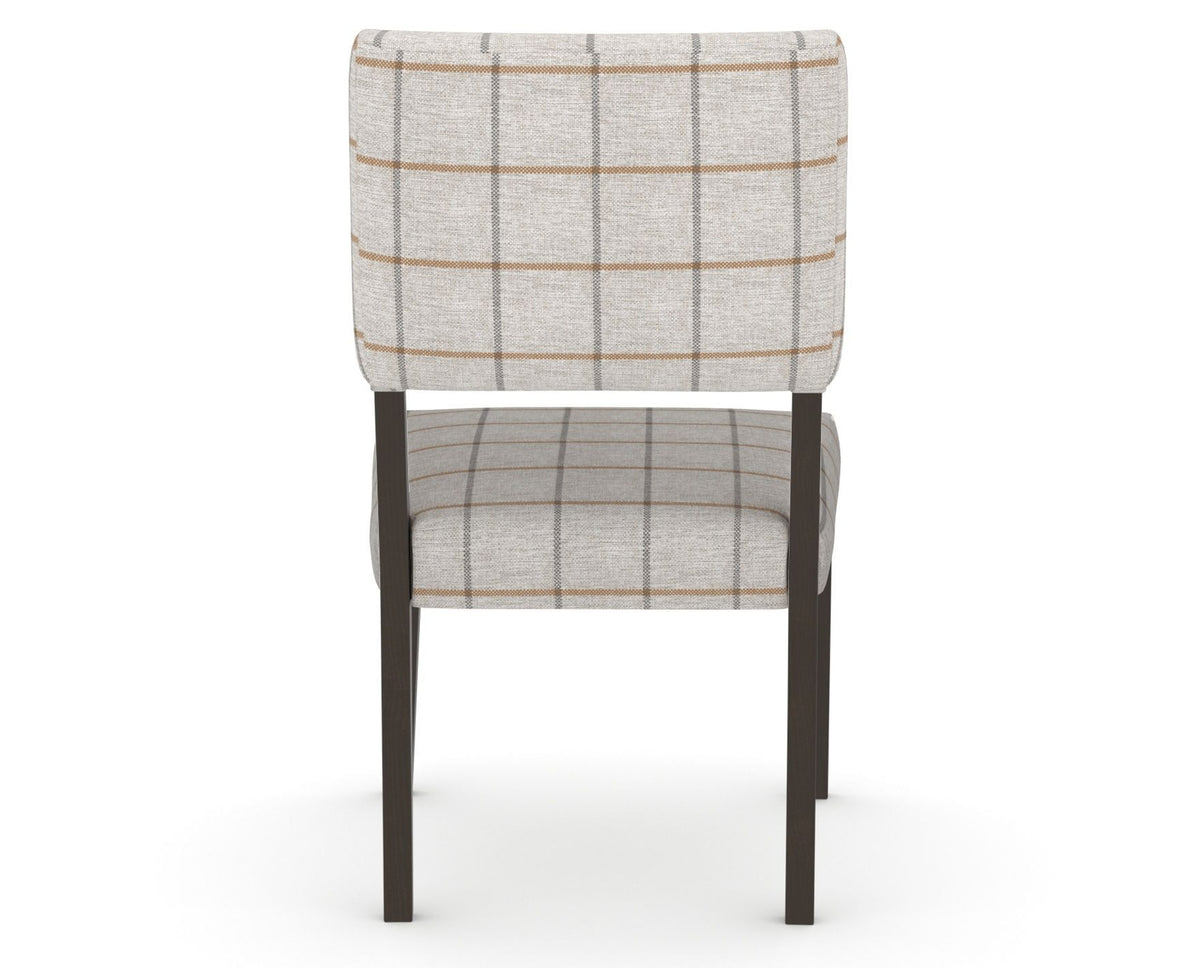Canadel Upholstered Dining Chair 5051 in OZ Fabric and 59 Davy's Grey, back view