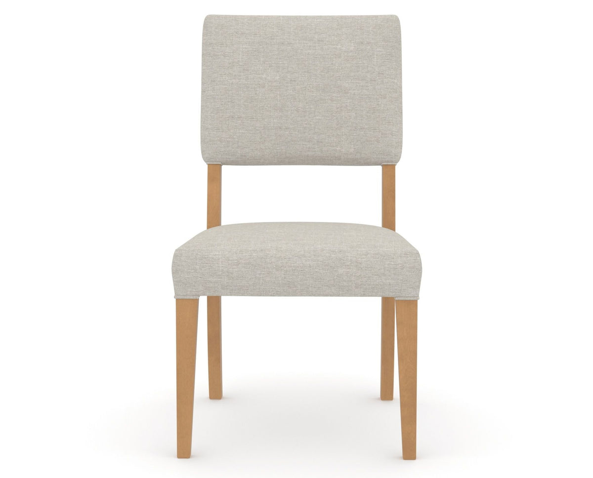 Canadel Upholstered Dining Chair 5051 in TB Fabric and 20 Caramel Washed, front view