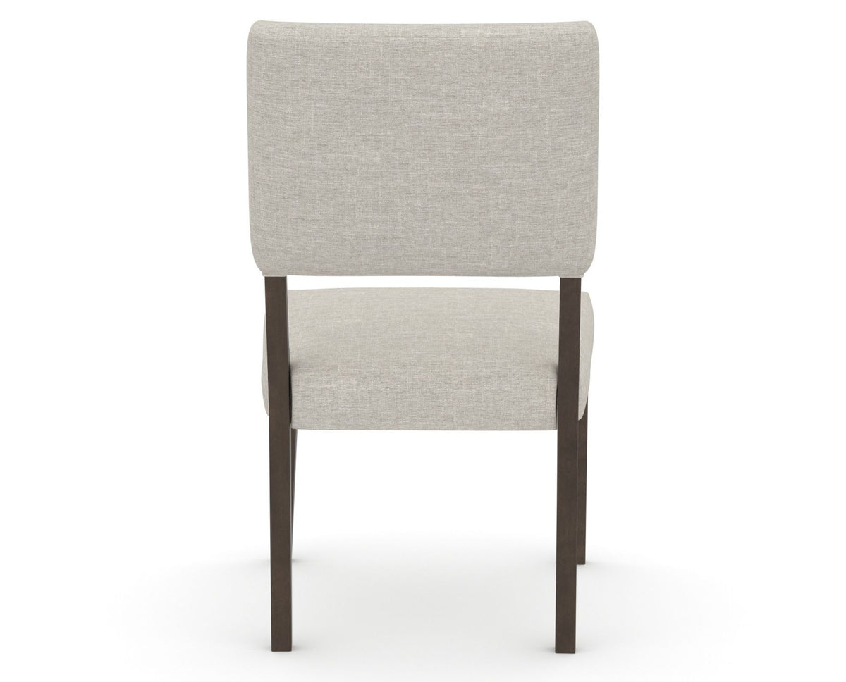 Canadel Upholstered Dining Chair 5051 in TB Fabric and 29 Hazelnut Washed, back view