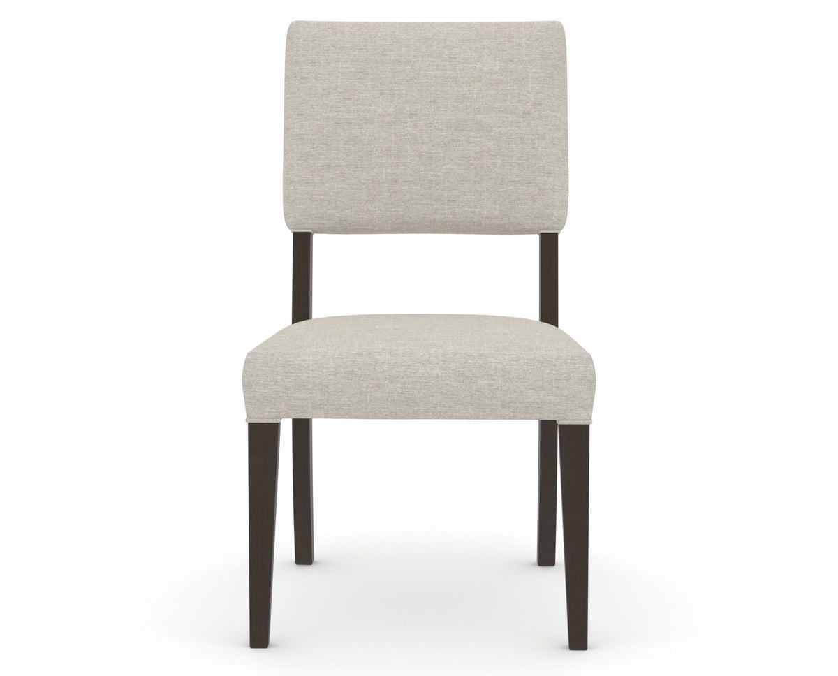 Canadel Upholstered Dining Chair 5051 in TB Fabric and 59 Davy's Grey, front view