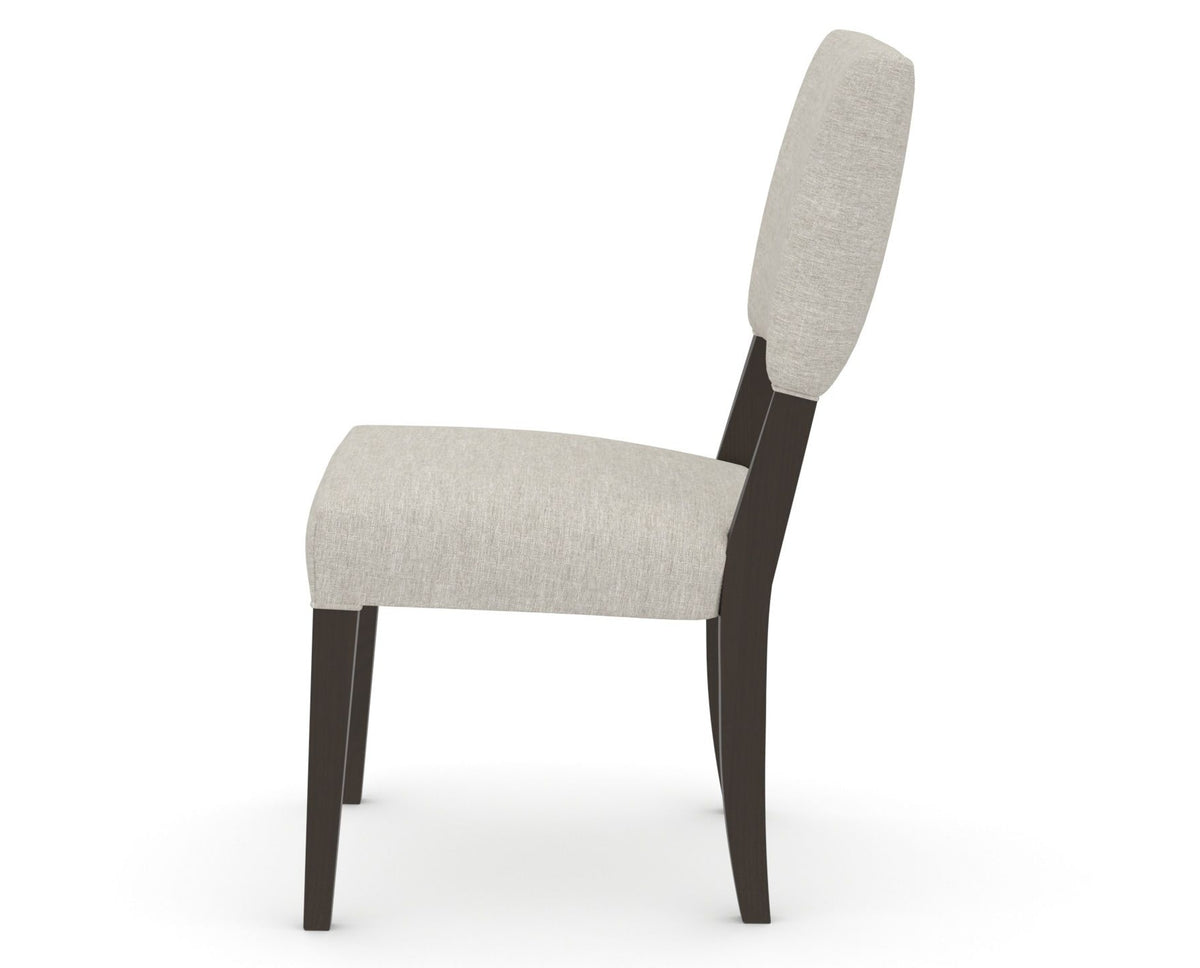 Canadel Upholstered Dining Chair 5051 in TB Fabric and 59 Davy's Grey, side view