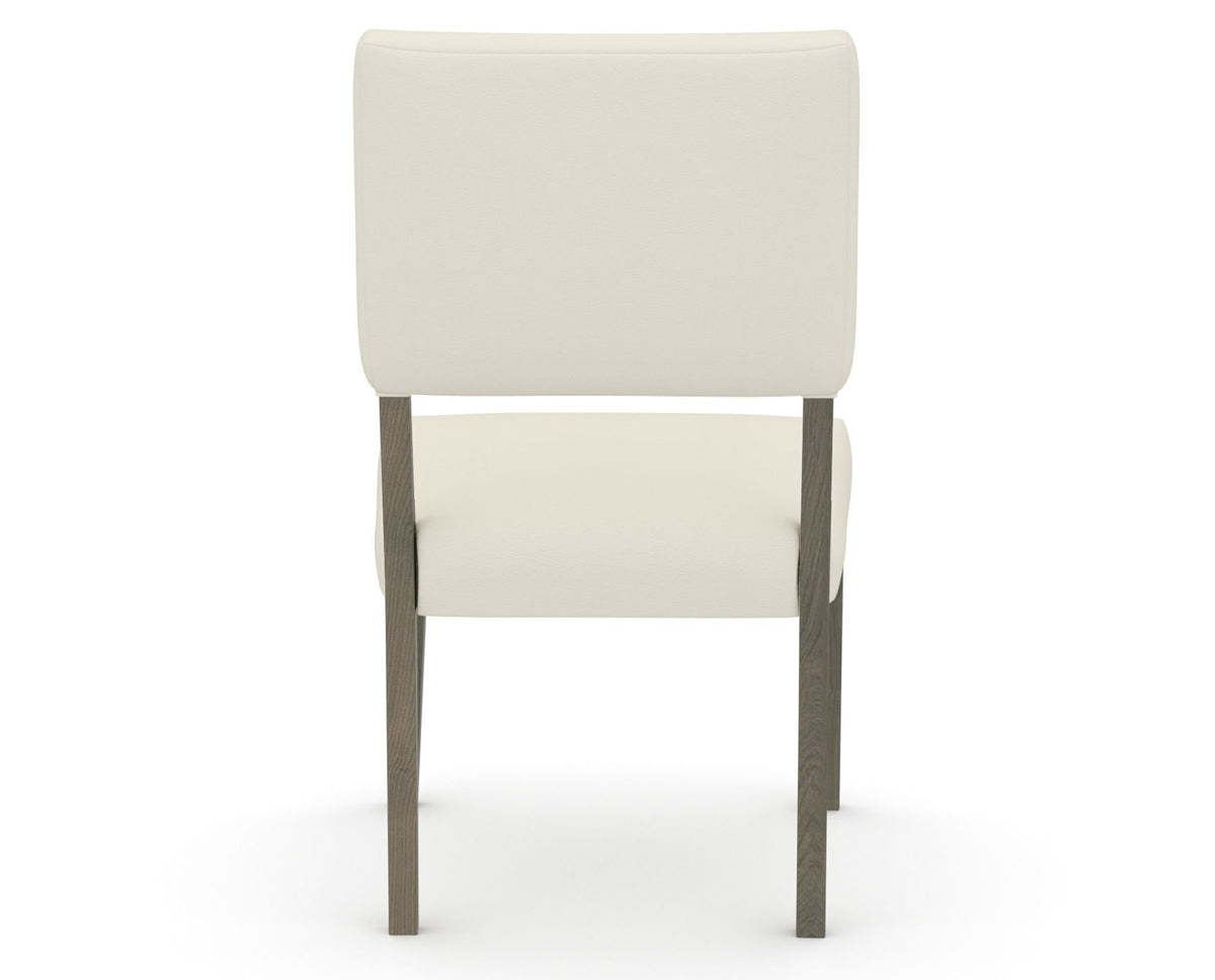 Canadel Upholstered Dining Chair 5051 in YJ Faux Leather and 08 Shadow, back view