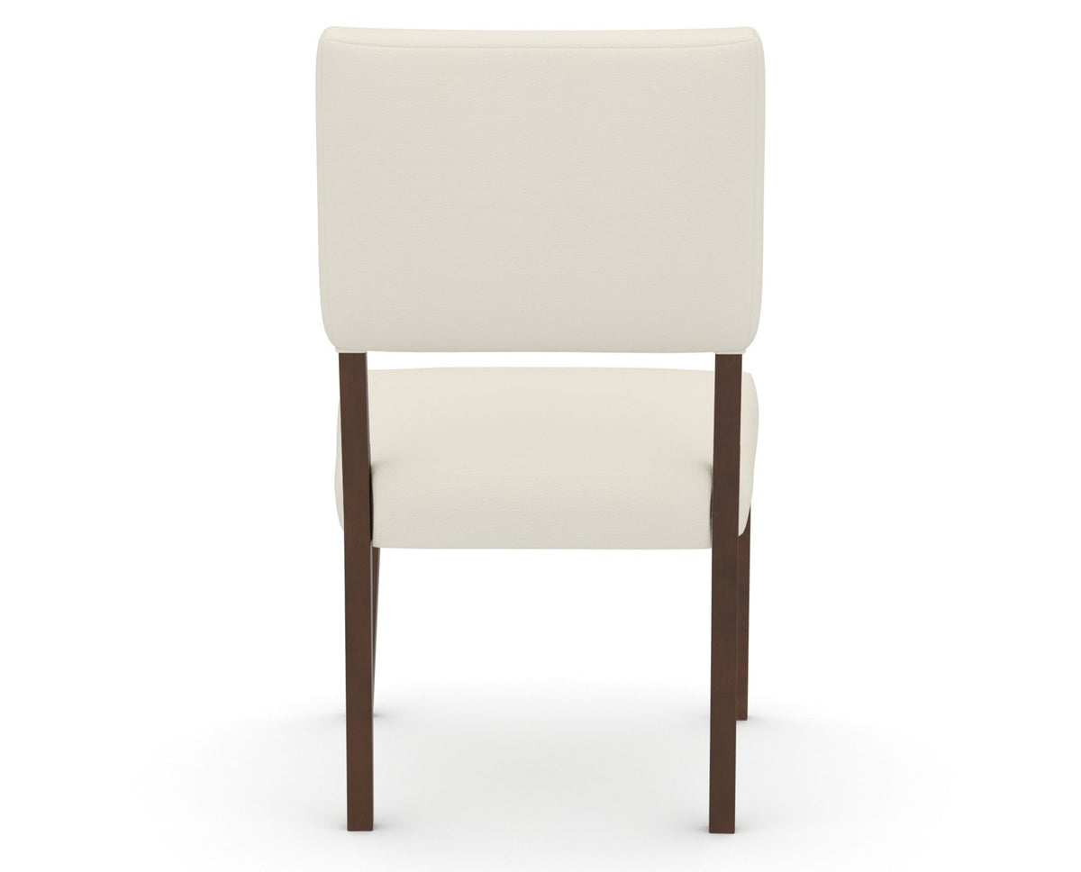 Canadel Upholstered Dining Chair 5051 in YJ Faux Leather and 19 Cognac Washed, back view