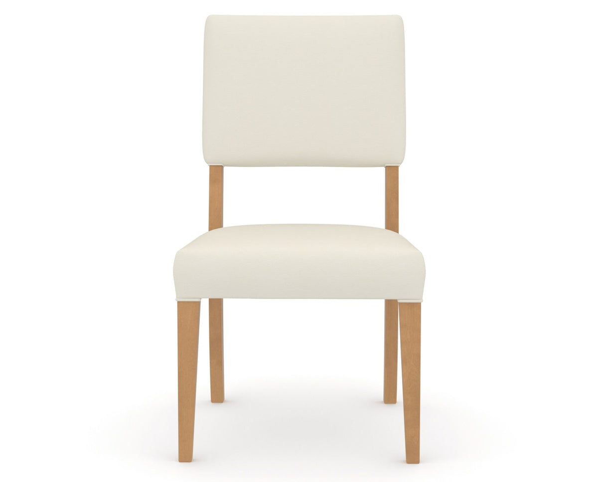 Canadel Upholstered Dining Chair 5051 in YJ Faux Leather and 20 Caramel Washed, front view