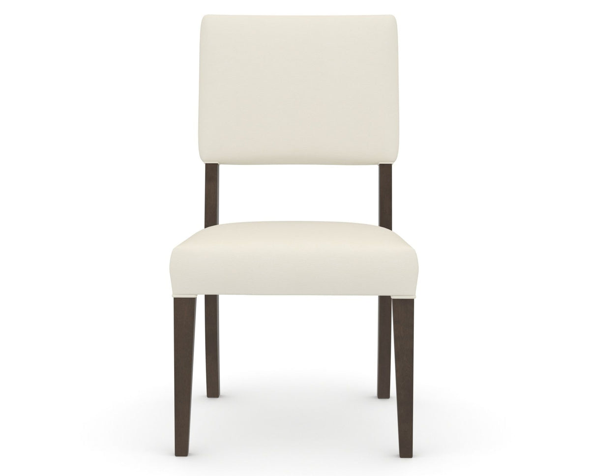 Canadel Upholstered Dining Chair 5051 in YJ Faux Leather and 29 Hazelnut Washed, front view