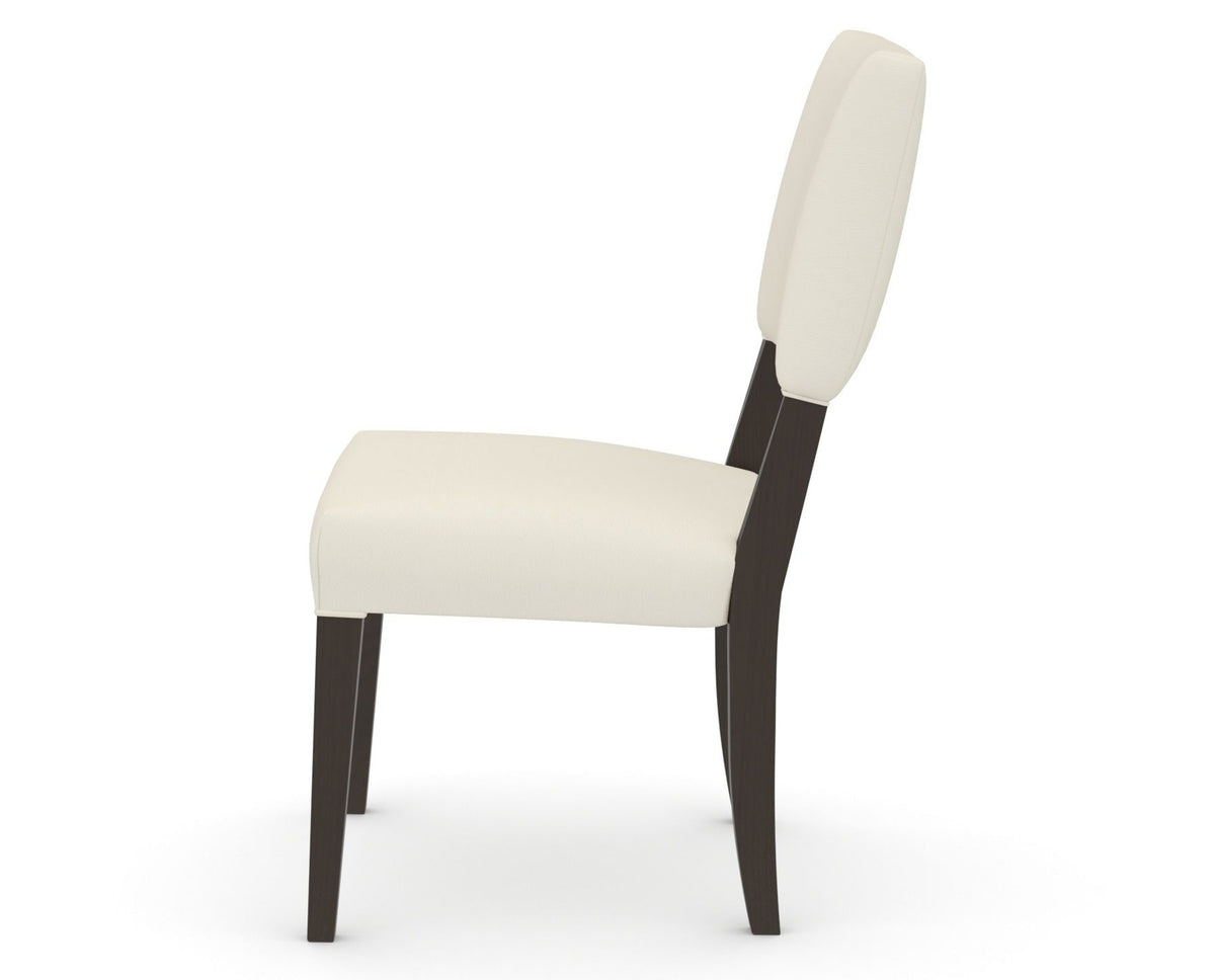 Canadel Upholstered Dining Chair 5051 in YJ Faux Leather and 59 Davy's Grey, side view