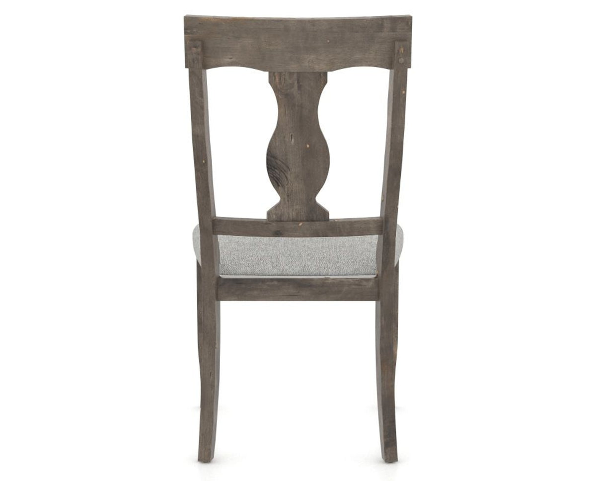 Canadel Champlain Dining Chair 5077 in 7C Fabric and 08 Shadow, back view