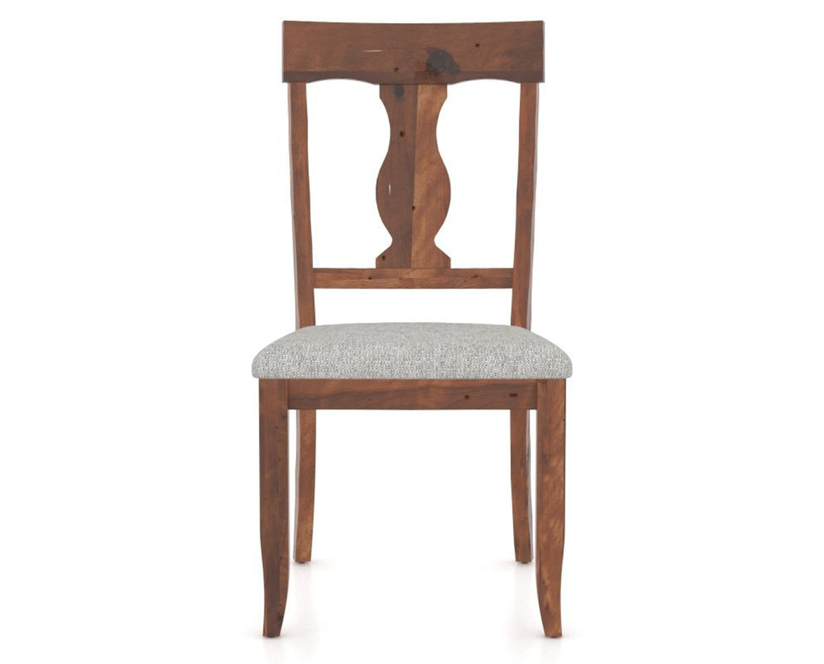 Canadel Champlain Dining Chair 5077 in 7C Fabric and 33 Spice Washed, front view