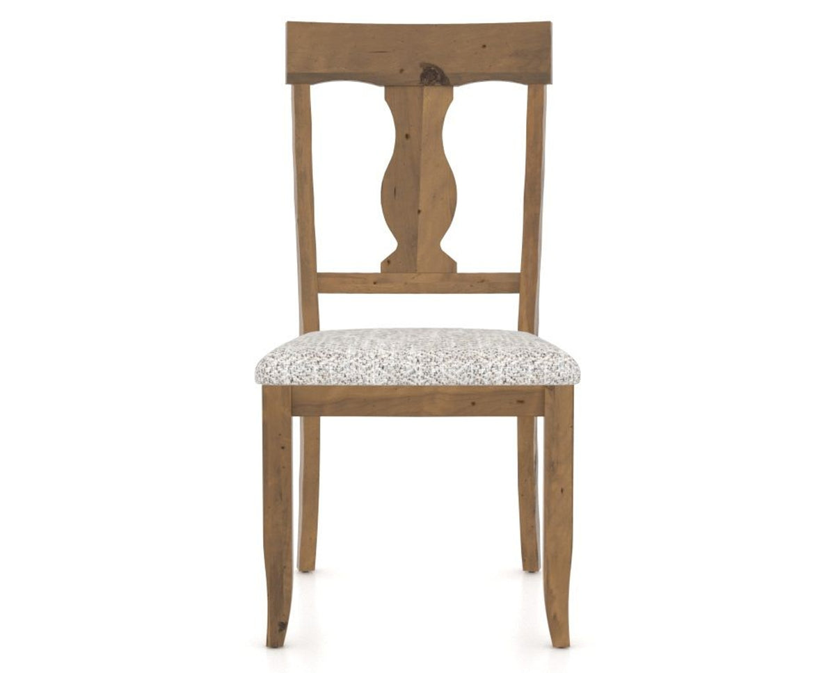 Canadel Champlain Dining Chair 5077 in FP Crypton® and 03 Oak Washed, front view