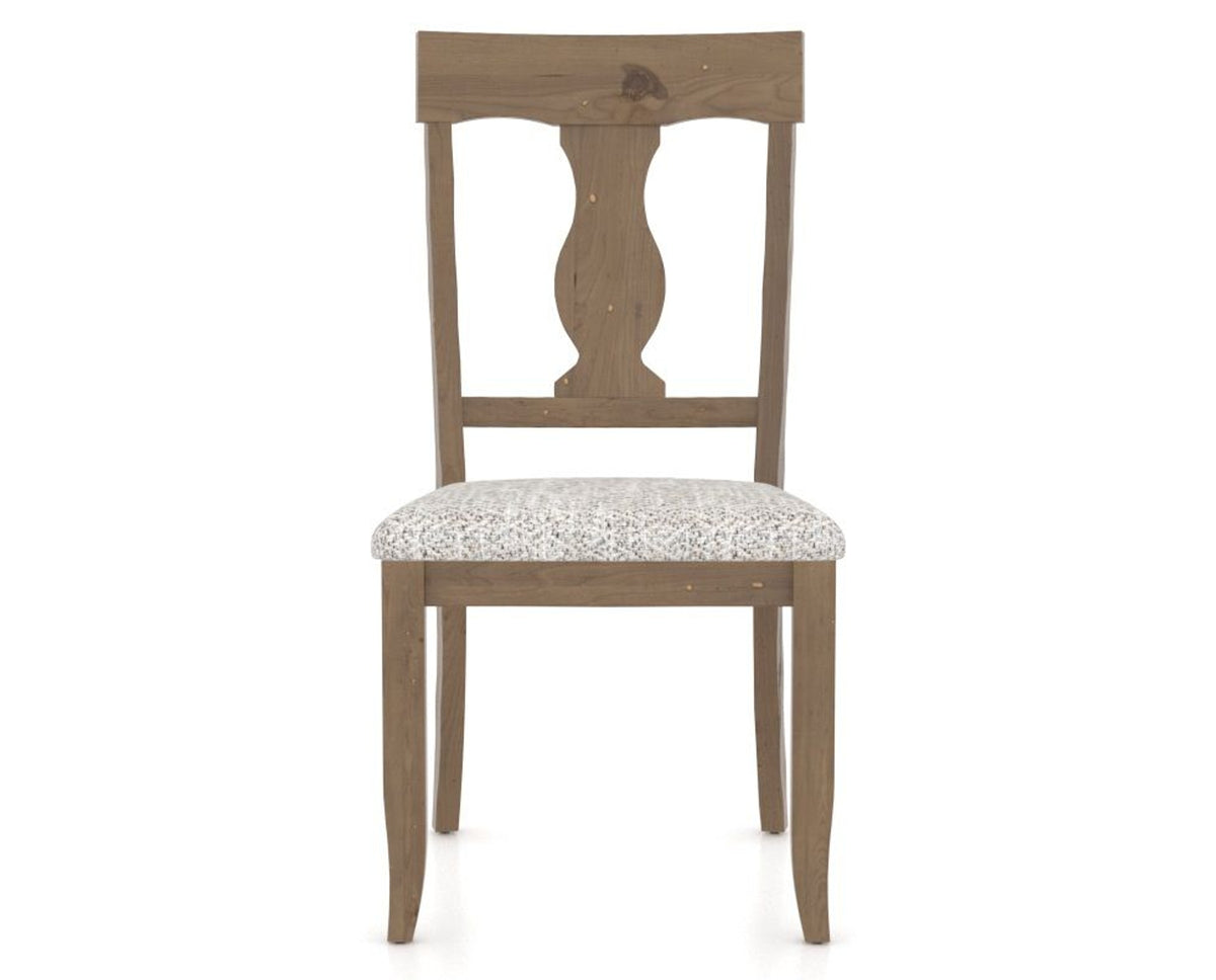 Canadel Champlain Dining Chair 5077 in FP Crypton® and 25 Pecan Washed, front view