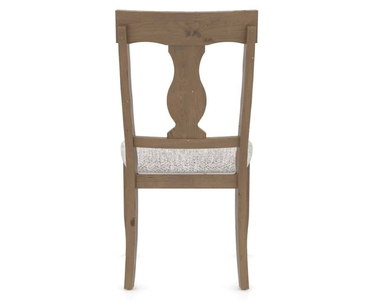 Canadel Champlain Dining Chair 5077 in FP Crypton® and 25 Pecan Washed, back view