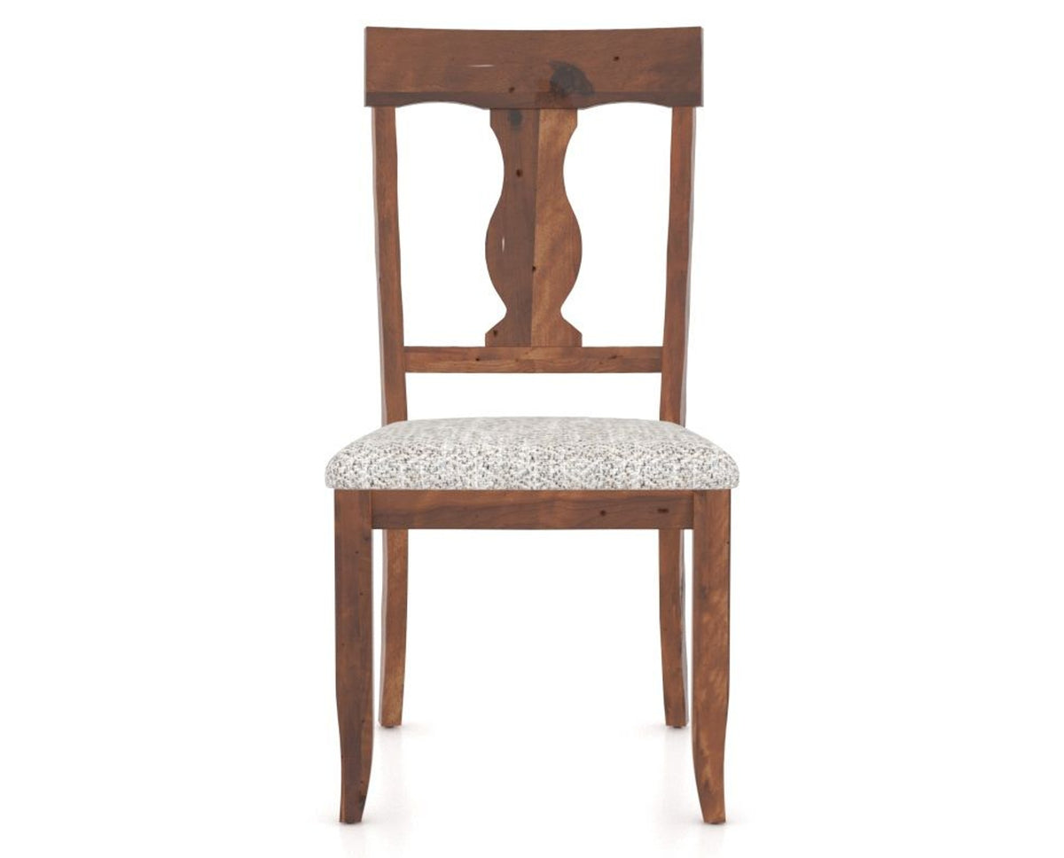 Canadel Champlain Dining Chair 5077 in FP Crypton® and 33 Spice Washed, front view