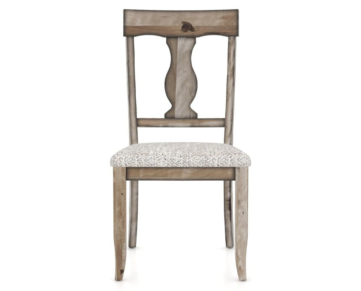 Canadel Champlain Dining Chair 5077 in FP Crypton® and 72 Heritage Nature, front view
