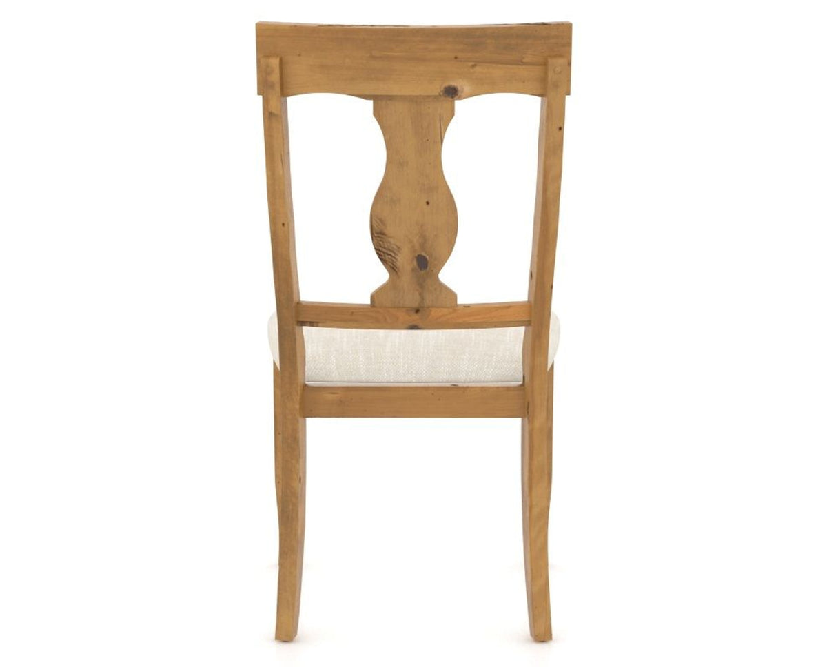 Canadel Champlain Dining Chair 5077 in FT InsideOut® and 01 Honey Washed, back view