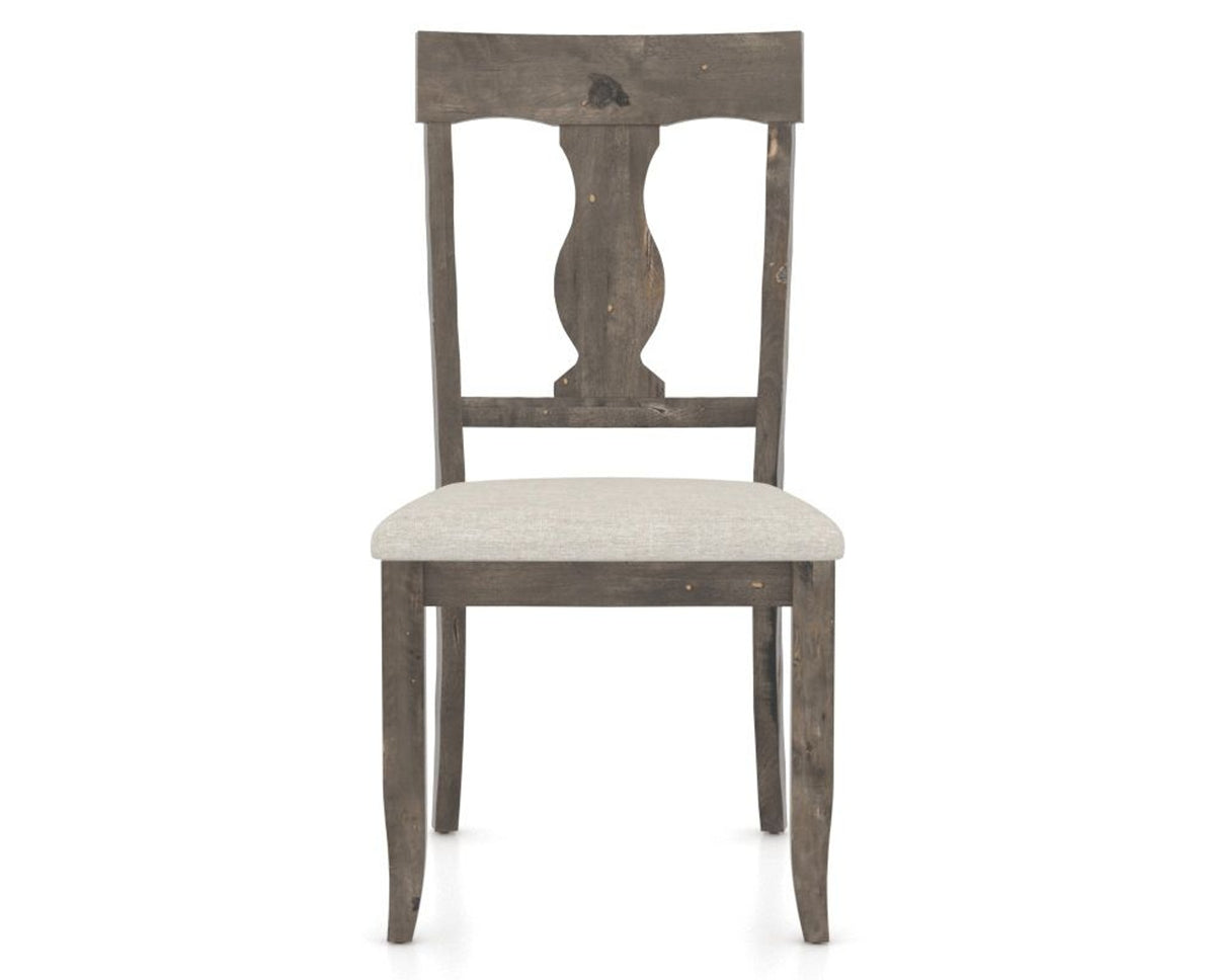 Canadel Champlain Dining Chair 5077 in TB Fabric and 08 Shadow, front view