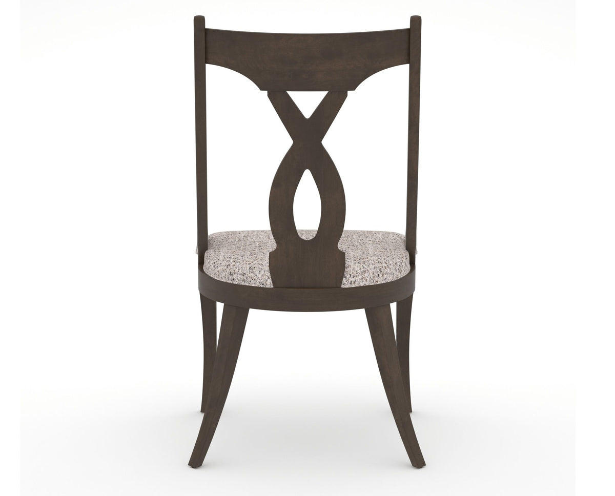 Canadel Upholstered Dining Chair 5160 in FP Crypton® and 29 Hazelnut Washed, back view
