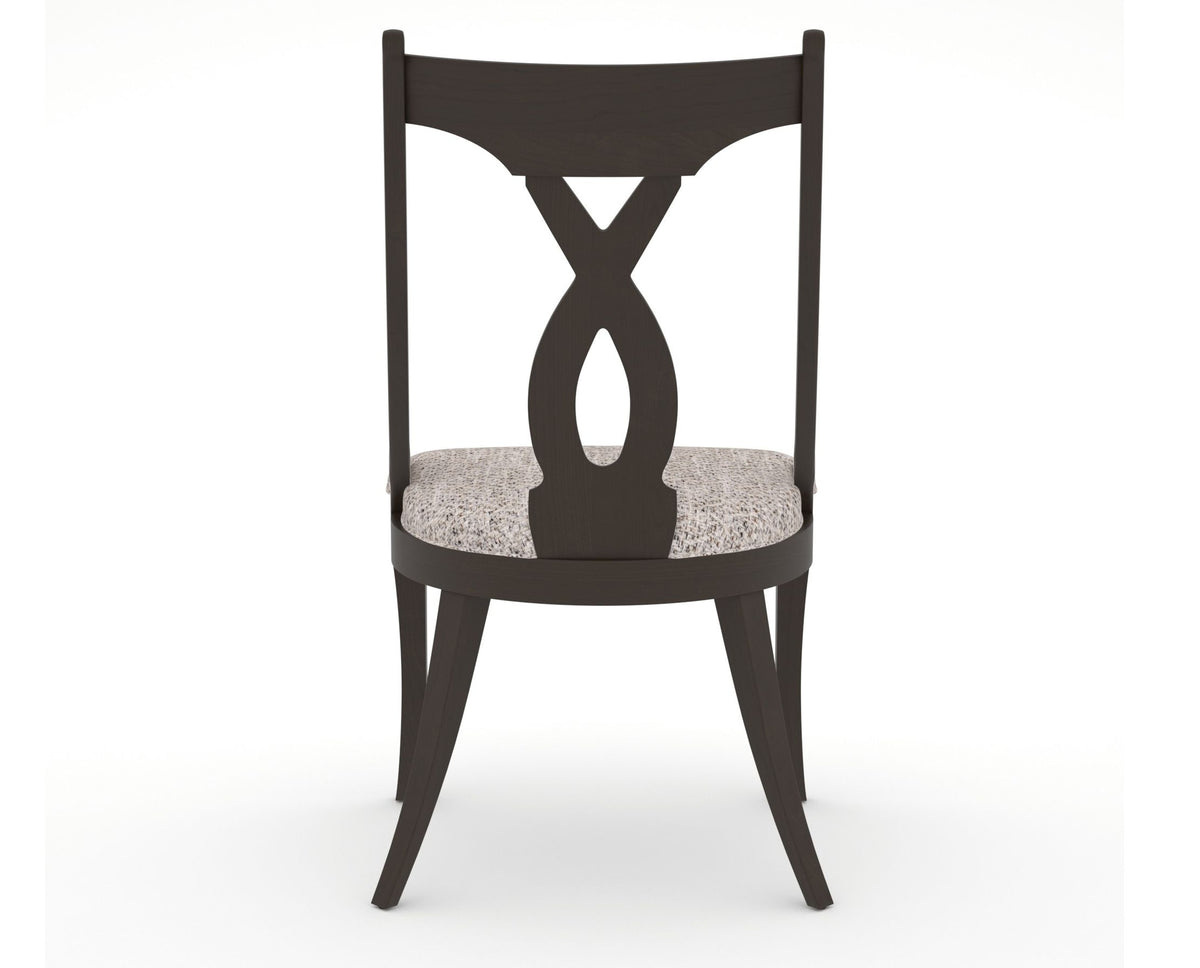 Canadel Upholstered Dining Chair 5160 in FP Crypton® and 59 Davy's Grey, back view