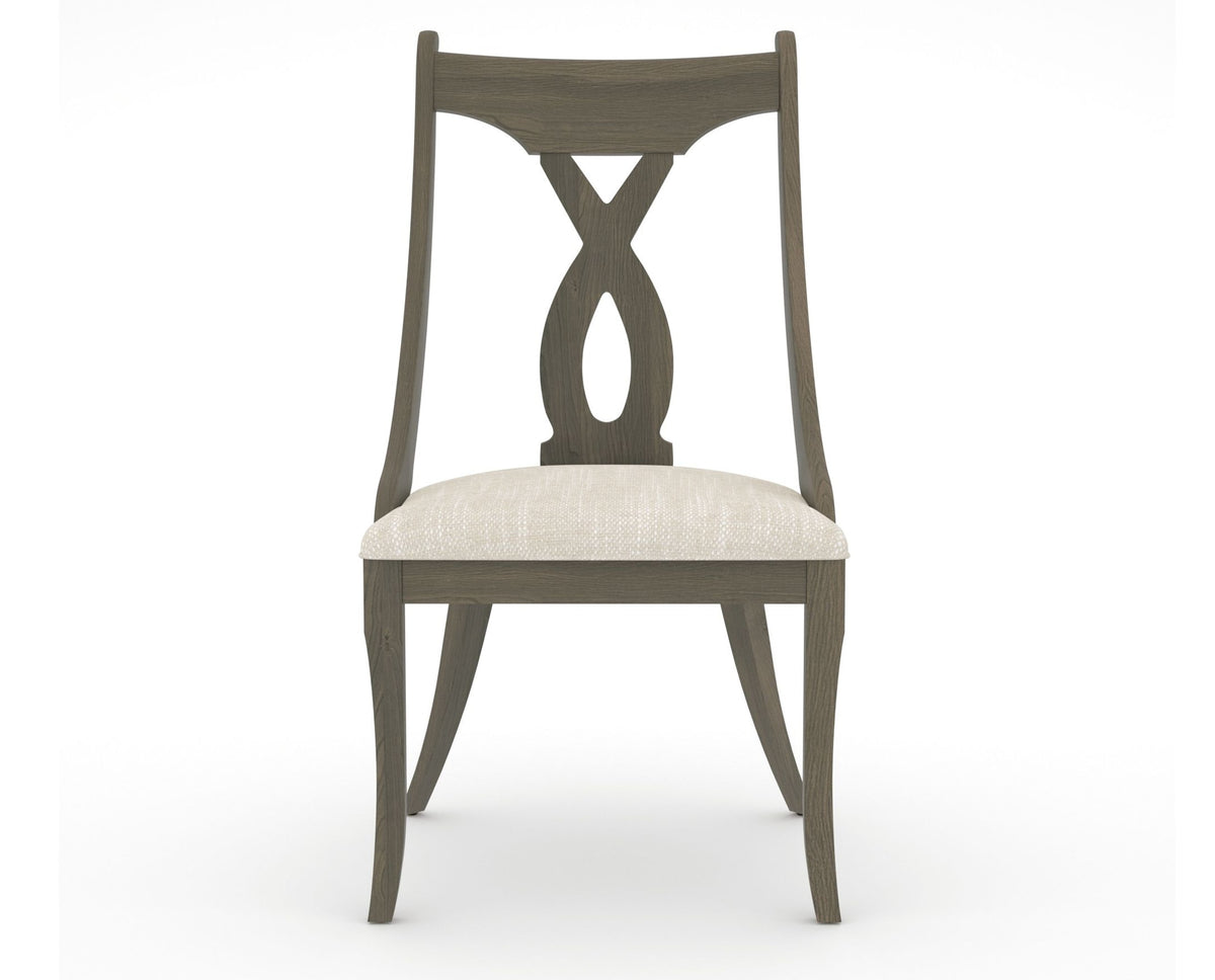 Canadel Upholstered Dining Chair 5160 in FT InsideOut® and 08 Shadow, front view