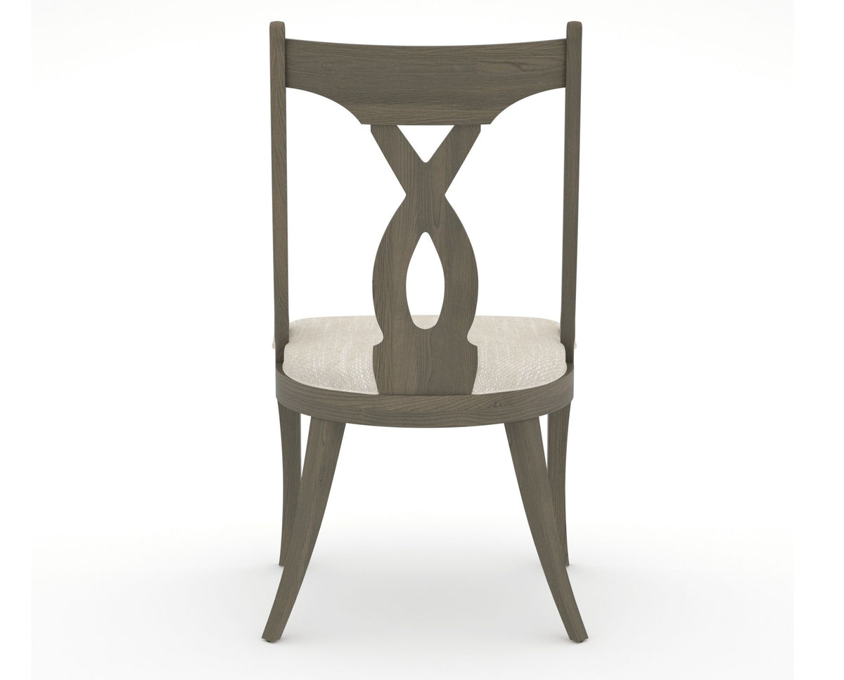 Canadel Upholstered Dining Chair 5160 in FT InsideOut® and 08 Shadow, back view