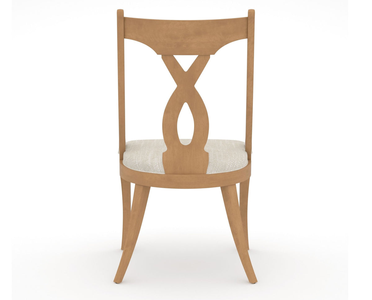 Canadel Upholstered Dining Chair 5160 in FT InsideOut® and 20 Caramel Washed, back view