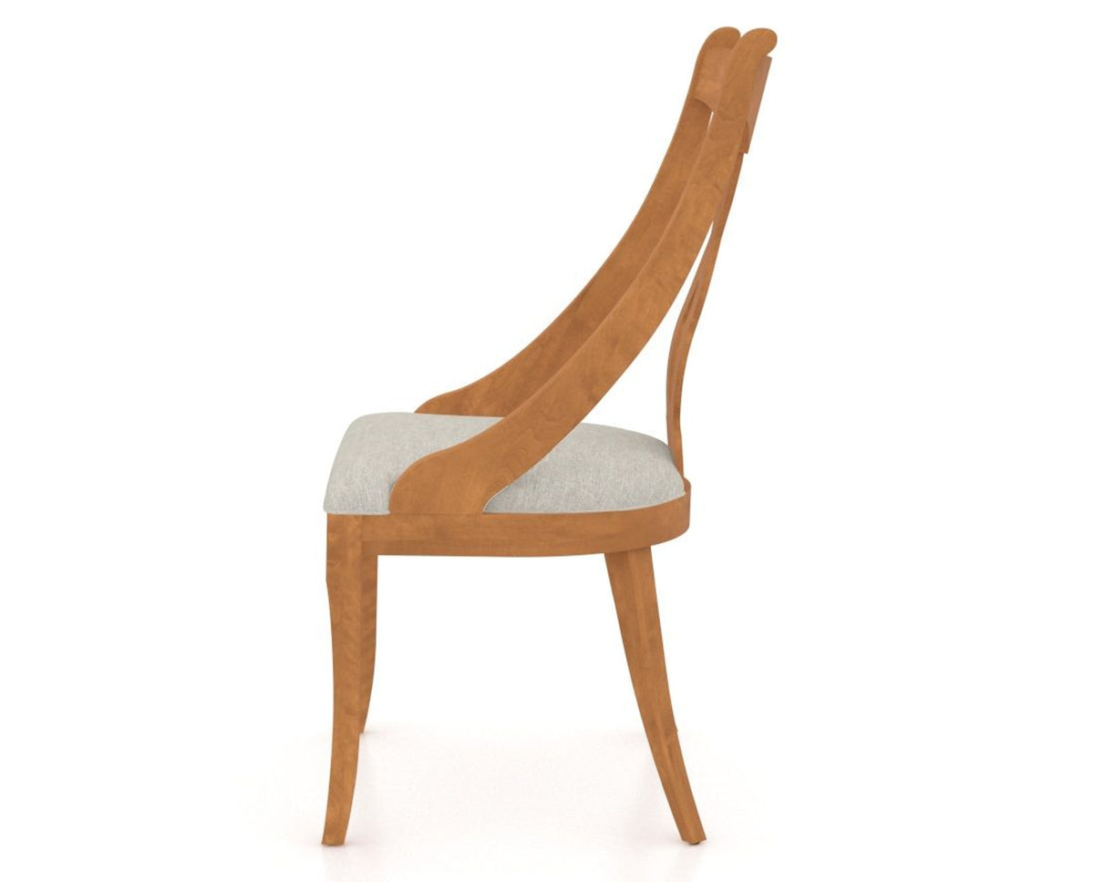 Canadel Upholstered Dining Chair 5160 in Honey Washed, side view