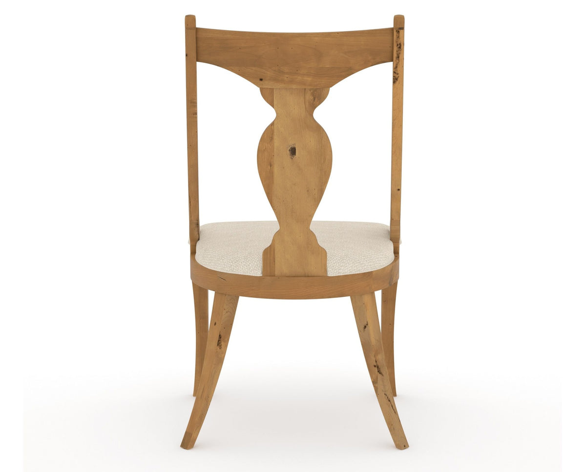 Canadel Champlain Upholstered Dining Chair 5161 in 6K Sunbrella® and 01 Honey Washed, back view