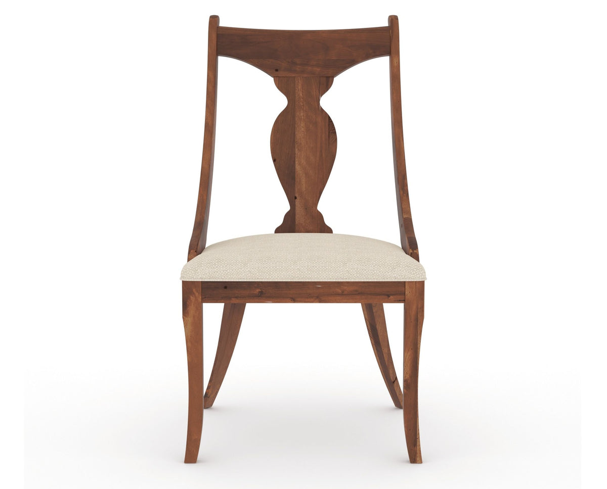 Canadel Champlain Upholstered Dining Chair 5161 in 6K Sunbrella® and 33 Spice Washed, front view