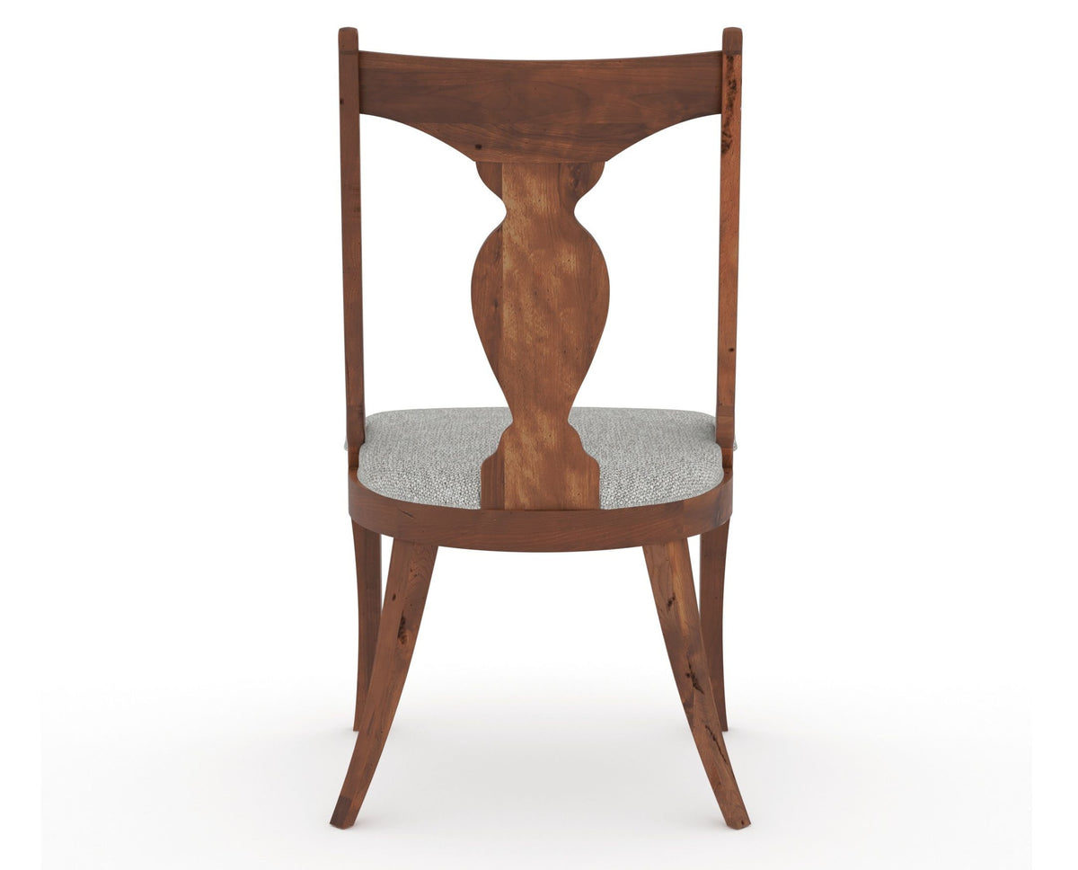 Canadel Champlain Upholstered Dining Chair 5161 in 7C Fabric and 33 Spice Washed, back view