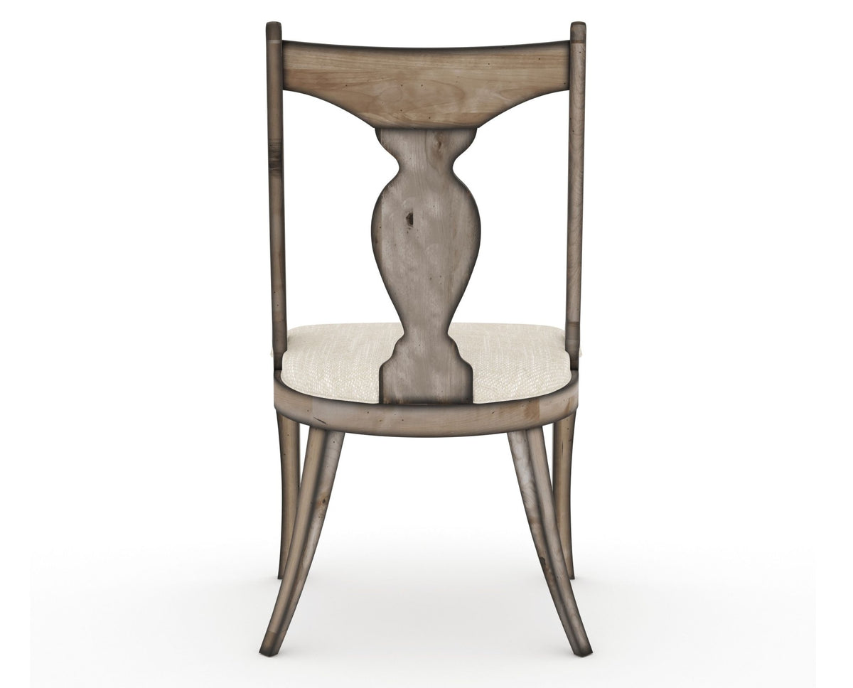 Canadel Champlain Upholstered Dining Chair 5161 in FT InsideOut® and 72 Heritage Nature, back view