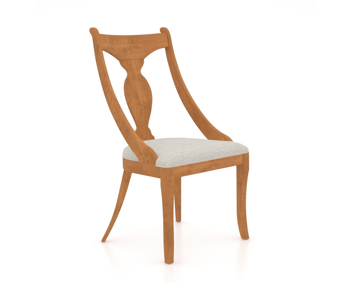 Canadel Farmhouse Dining Chair 5161 in Honey Washed, three-quarter view