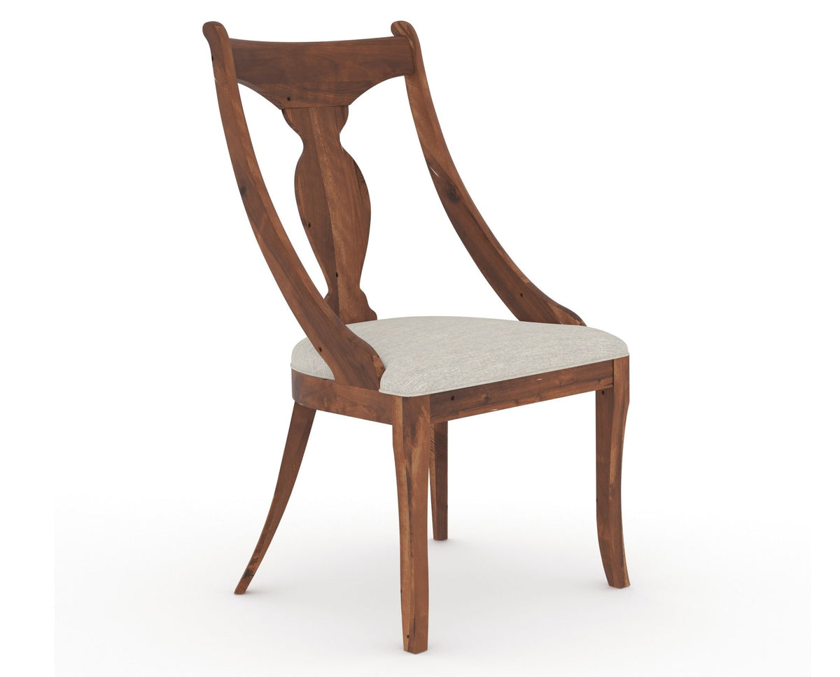 Canadel Champlain Upholstered Dining Chair 5161 in TB Fabric and 33 Spice Washed, three-quarter view