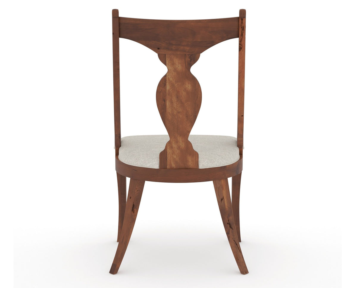 Canadel Champlain Upholstered Dining Chair 5161 in TB Fabric and 33 Spice Washed, back view