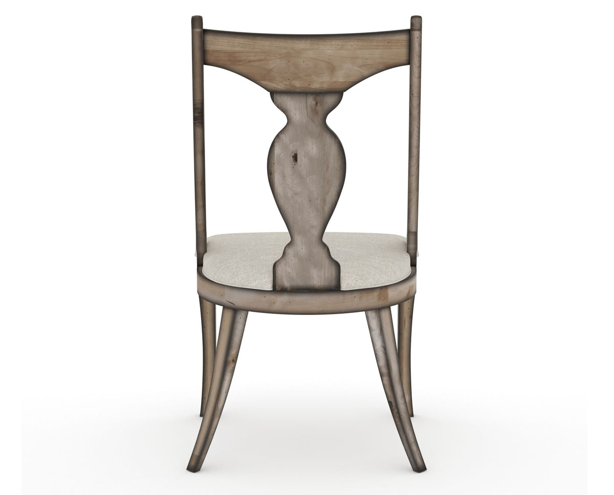 Canadel Champlain Upholstered Dining Chair 5161 in TB Fabric and 72 Heritage Nature, back view