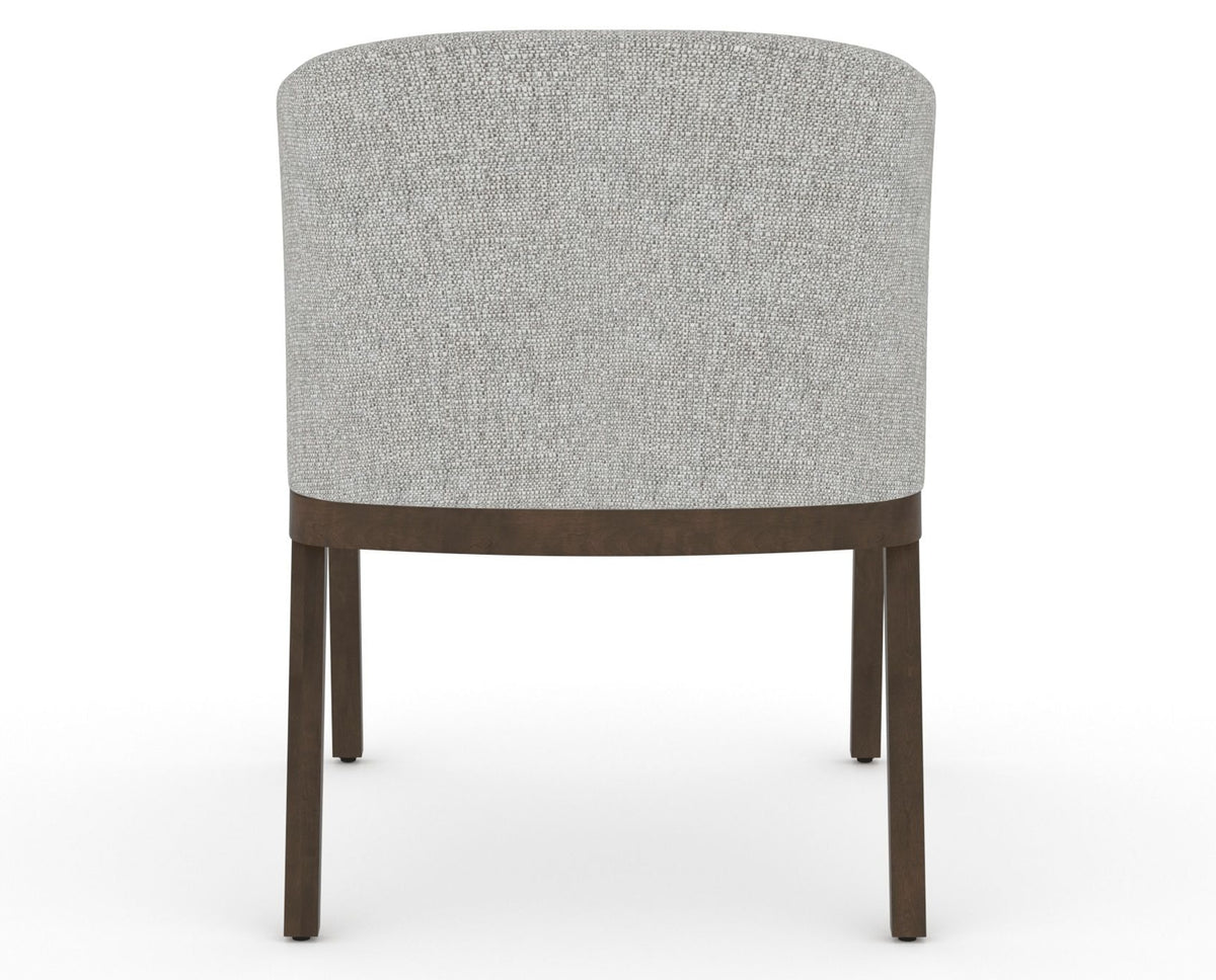 Canadel Modern Angle Dining Chair in Hazelnut Washed, 7C Fabric, back view
