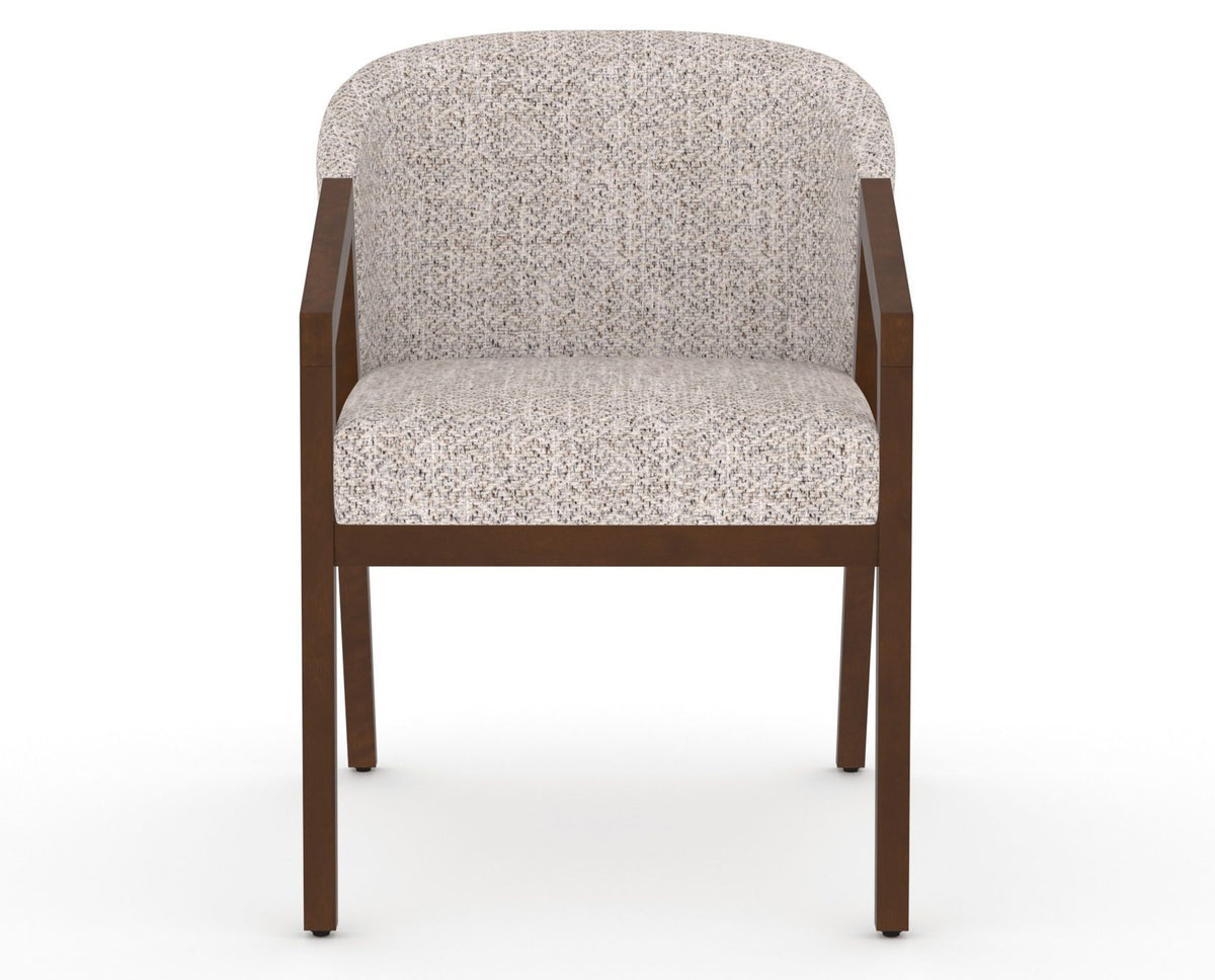 Canadel Modern Angle Dining Chair in Cognac Washed, FP Crypton®, front view